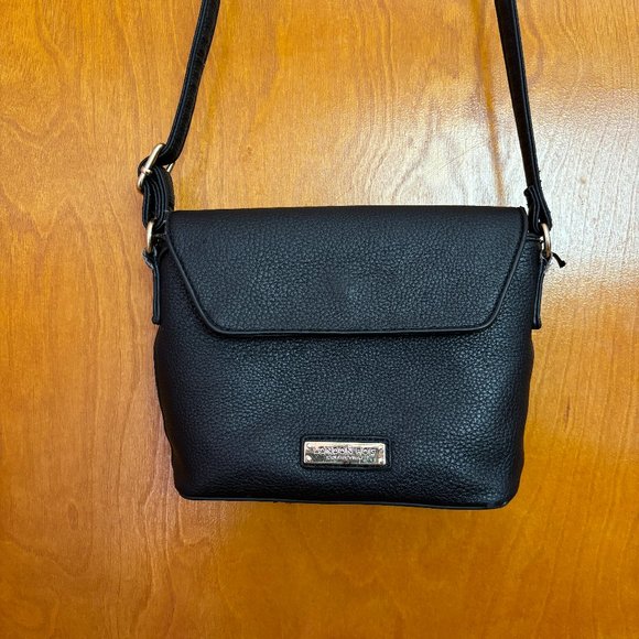 London Fog Handbags - London Fog Black Shoulder Bag 9"x7"x2.5"‎